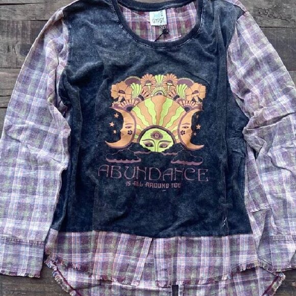 JADED GYPSY COMING WITH YOU ABUNDANCE FLANNEL NWT - Picture 3 of 8